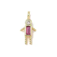 Brass Micro Pave Cubic Zirconia Pendants