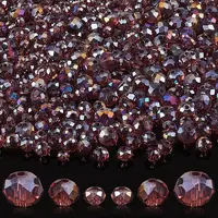 800Pcs 3 Style Electroplate Glass Beads