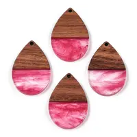 Transparent Resin & Walnut Wood Pendants
