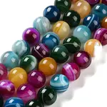 Natural Striped Agate/Banded Agate Beads Strands