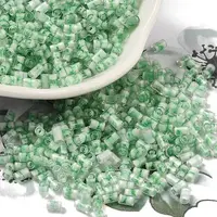 Two Tone Inside Colours Transparent Glass Seed Beads