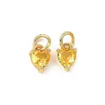Brass Micro Pave Cubic Zirconia Charms