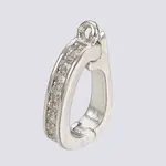 Brass Micro Pave Cubic Zirconia Fold Over Clasps