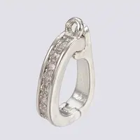 Brass Micro Pave Cubic Zirconia Fold Over Clasps