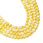 Baking Painted Glass Round Bead Strands