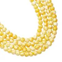 Baking Painted Glass Round Bead Strands