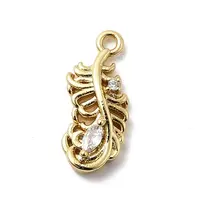 Brass Micro Pave Cubic Zirconia Pendants