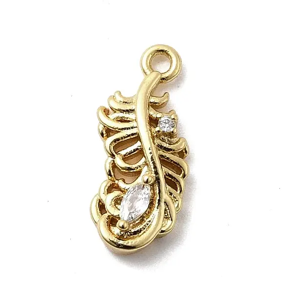 Brass Micro Pave Cubic Zirconia Pendants