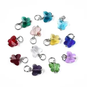 Faceted Transparent Glass Charms