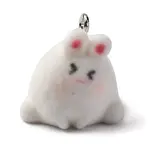 Flocky Animal Resin Pendants