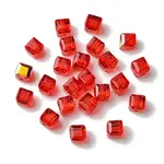100Pcs Transparent Electroplate Glass Beads
