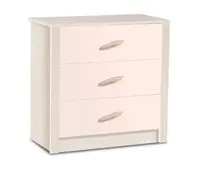 Zásuvková komoda boom - bříza/růžová