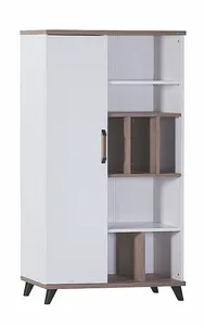 Moderní knihovna brian - dub/bílá