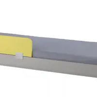 Dětská postel 80x180 se zábranou raundo - šedá/žlutá