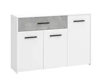 Kombinovaná komoda geralt - bílá/beton