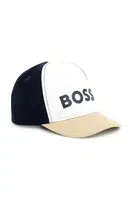 Dětská bavlněná kšiltovka BOSS bílá barva, s potiskem, J51696