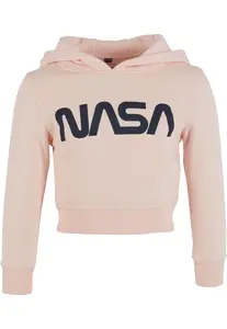 Dětská NASA Cropped Hoody růžová