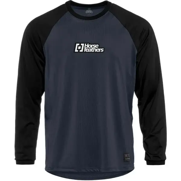 Horsefeathers SPIKE LS Pánsky cyklistický dres, tmavo modrá, veľkosť