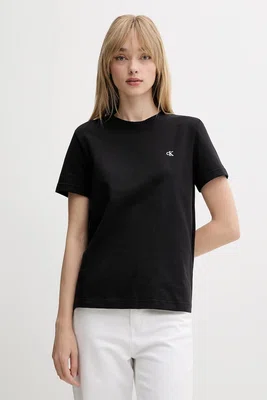 Bavlněné tričko Calvin Klein Jeans dámské, černá barva, LV047B224G