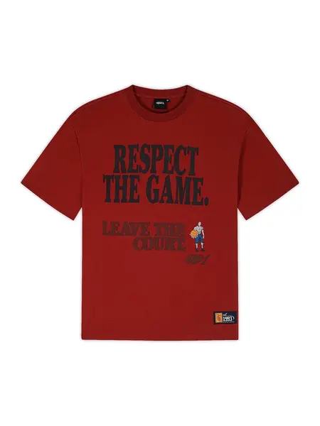 AND1 Tričko 'Respect The Game'  burgundská / čierna