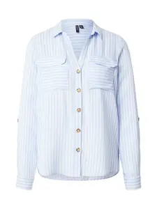 VERO MODA Blúzka 'VMBUMPY'  svetlomodrá / biela