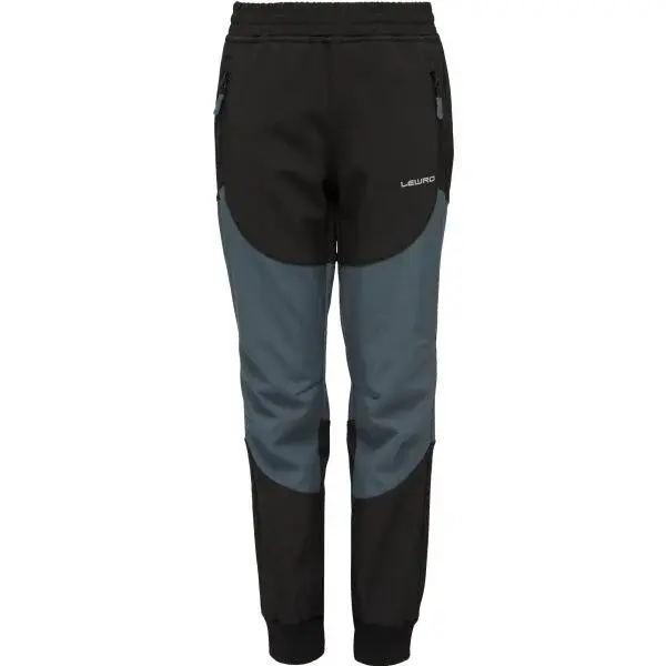 Lewro BERNY Detské softshellové nohavice, čierna, veľkosť 152-158