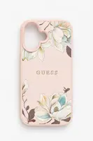Obal na telefon Guess iPhone 16 růžová barva, GUHMP16SPGNMPLMP
