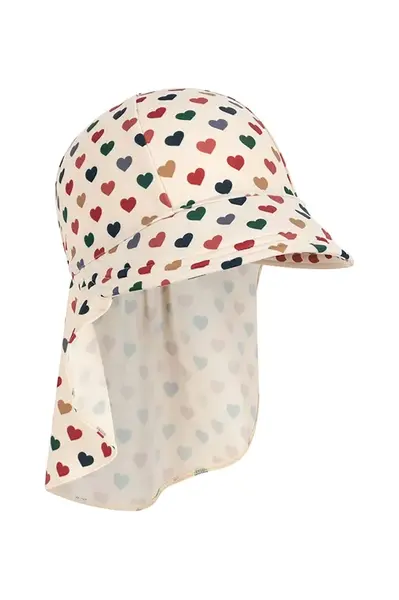 Dětská baseballová čepice Konges Sløjd MANUCA FRILL SUN HAT GRS béžová barva, KS102512