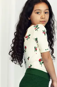 Mini Rodini Dětské bavlněné tričko Mini Rodini Lingonberries