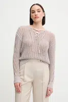 Svetr Sisley dámský, šedá barva, 15PLM401A