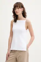 Top Abercrombie & Fitch bílá barva, KI150-5209