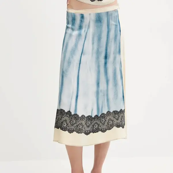 Sukně Diesel O-NEIRIC SKIRT modrá barva, midi, A16750.0IKAS