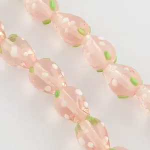 Handmade Lampwork 3D Strawberry Beads