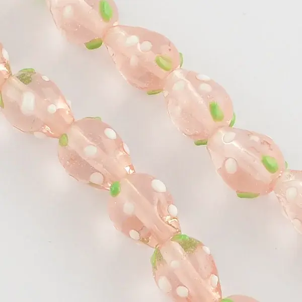 Handmade Lampwork 3D Strawberry Beads