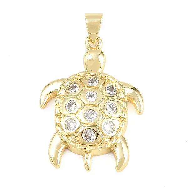 Brass Micro Pave Cubic Zirconia Pendants