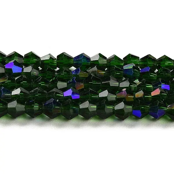 Transparent Electroplate Glass Beads Strands