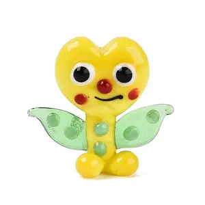 Handmade Lampwork Heart Elfin Figurine Display Decorations