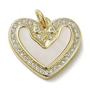 Brass Micro Pave Cubic Zirconia Pendants