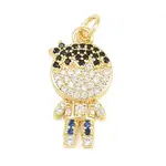 Brass Micro Pave Cubic Zirconia Pendants