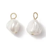 Electroplated Shell Pearl Nuggets Charms