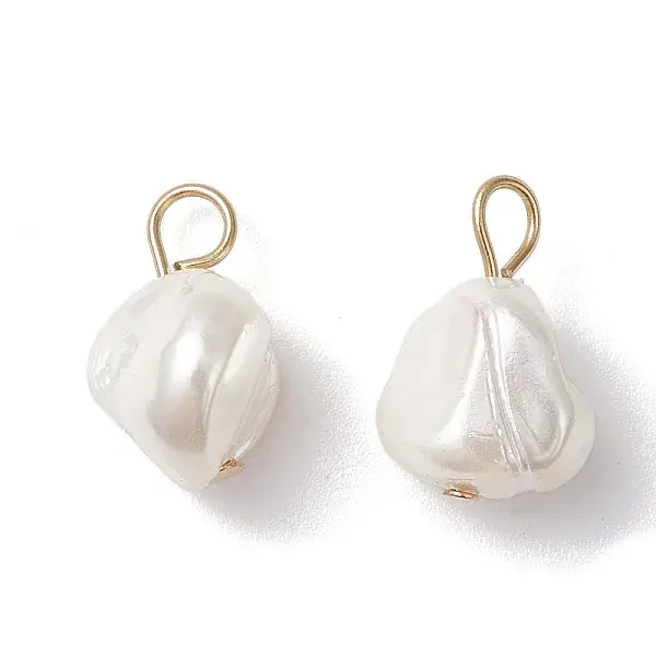 Electroplated Shell Pearl Nuggets Charms