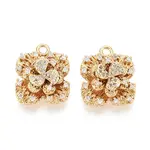 Brass Micro Pave Clear Cubic Zirconia Pendants