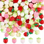 150Pcs 5 Colors Resin Strawberry Cabochons
