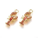 Brass Micro Pave Cubic Zirconia Pendants