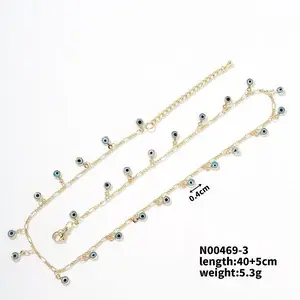 Evil Eye Brass Pendant Necklace