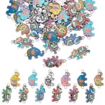 60Pcs 2 Style Printed Alloy Links Connectors