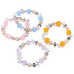 Faceted Glass Beads Stretch Bracelets