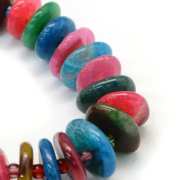 Dyed Natural Agate Graduated Beads Strands