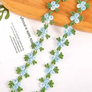 Polyester Flower Embroidery Lace Trim Ribbon
