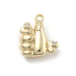 Brass Micro Pave Cubic Zirconia Pendants